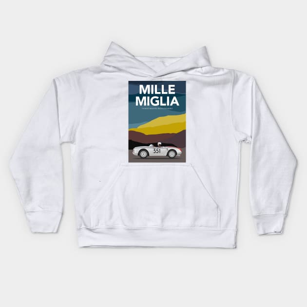 Mille Miglia Kids Hoodie by markvickers41